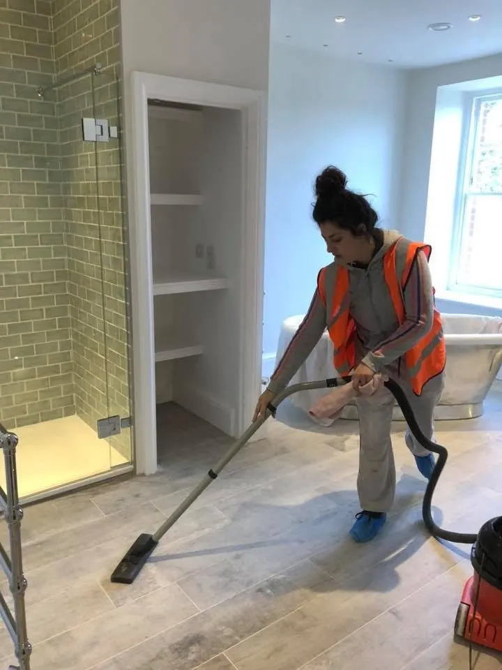 Elite Cleaning Services team member at work in Cambridge