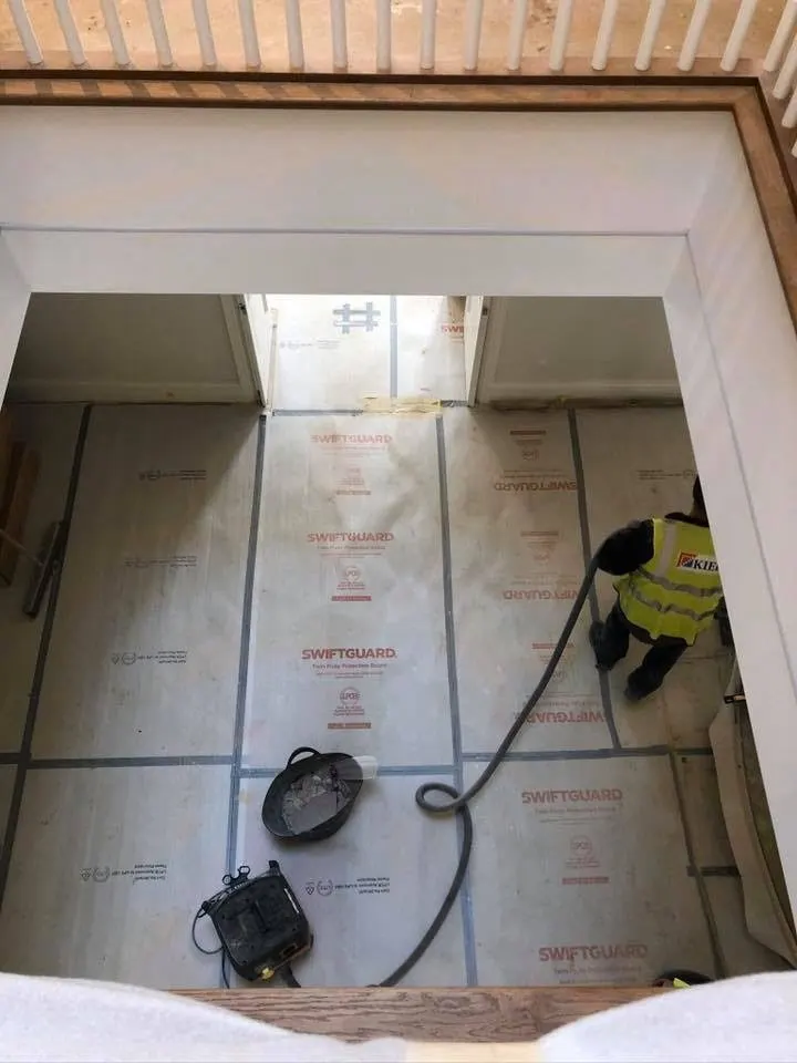 After-builders clean in progress by Elite Cleaning Services Cambridge