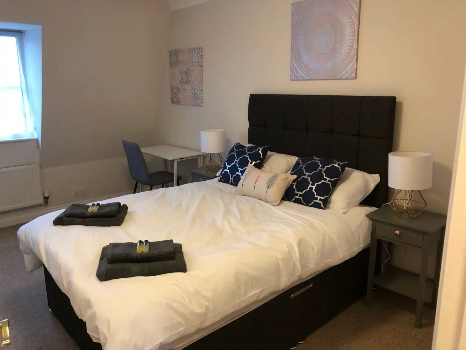 Freshly cleaned bedroom after a domestic clean by Elite Cleaning Services Cambridge